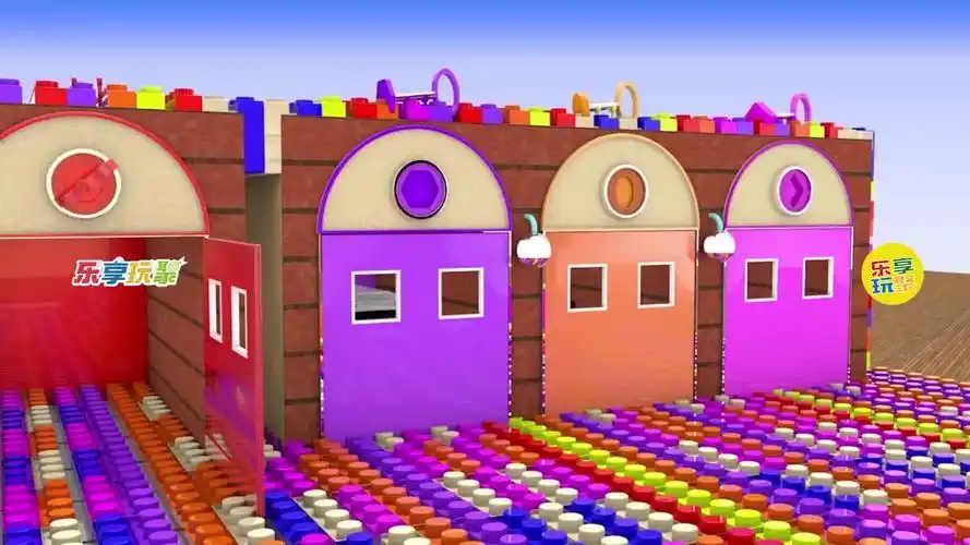 乐享知识乐园的乐高涂装池正在涂装箱式货车