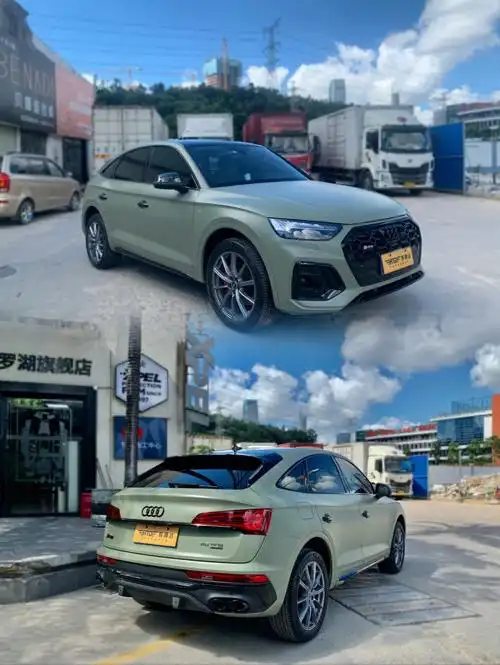 奥迪sq5绸缎卡其绿质感爆棚