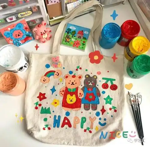 手绘帆布包创意来袭将绘画融入生活流行提在手上