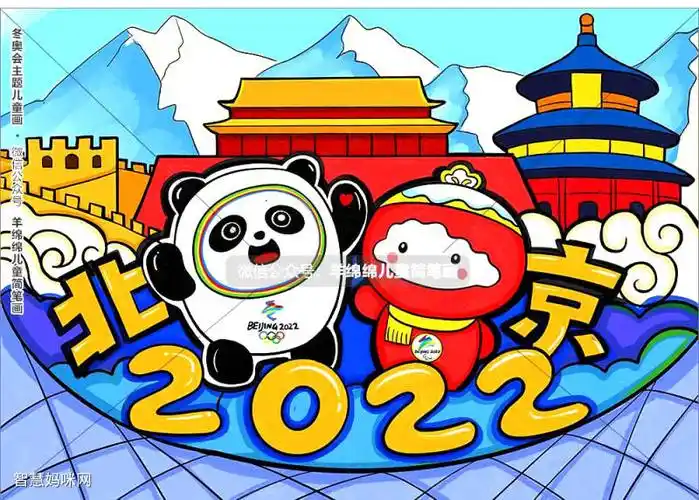 2022北京冬奥会儿童画雪容融冰墩墩