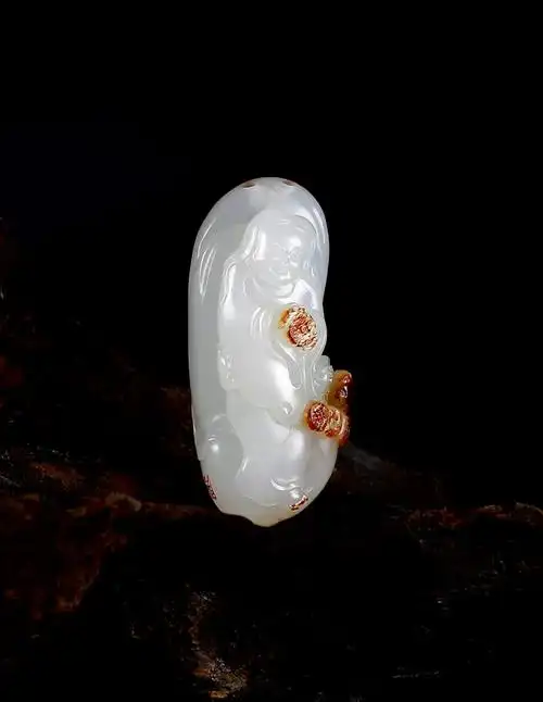 1977)刘海戏金蟾 白玉挂件-中国当代玉雕大师作品专场- 西泠印社拍卖