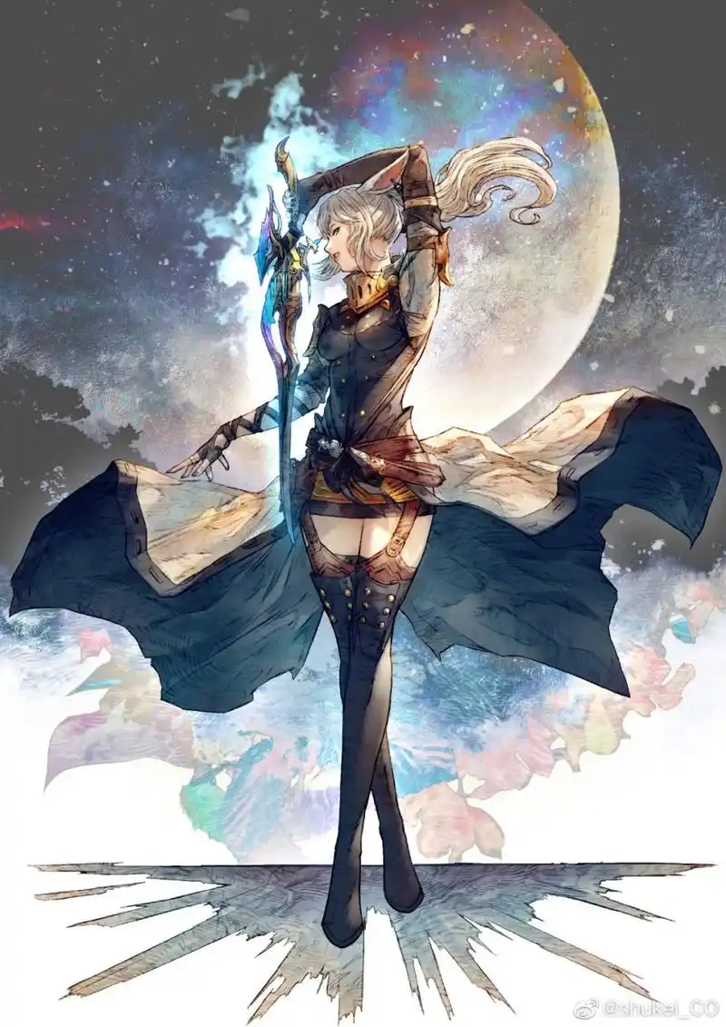 一组最终幻想人物插画欣赏,延续了人物华丽精致的风格,by shukei.