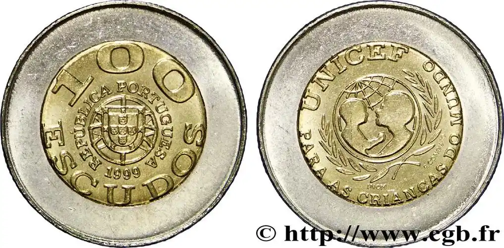 portugal 100 escudos unicef 1999 fwo_222860 国际硬币