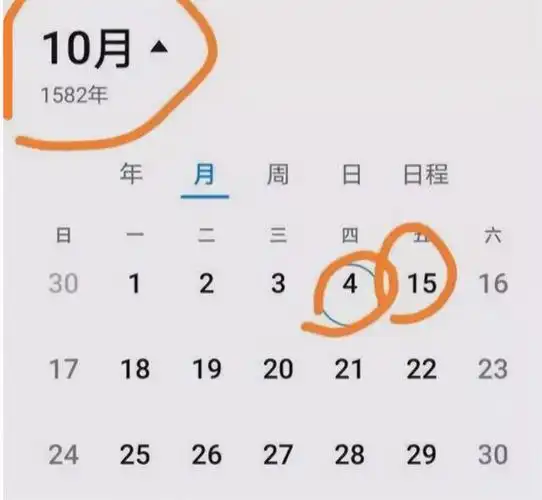 1582年10月地球发生了什么?日历上消失10天,史书也没有任何记载