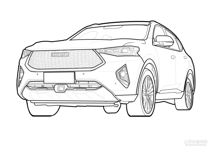 哈弗电脑绘图哈弗f7-细节之中处处是"美"_哈弗f7论坛_太平洋汽车论坛