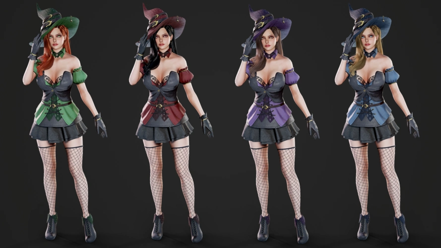 在角色创建的witch girl - 虚幻引擎商城