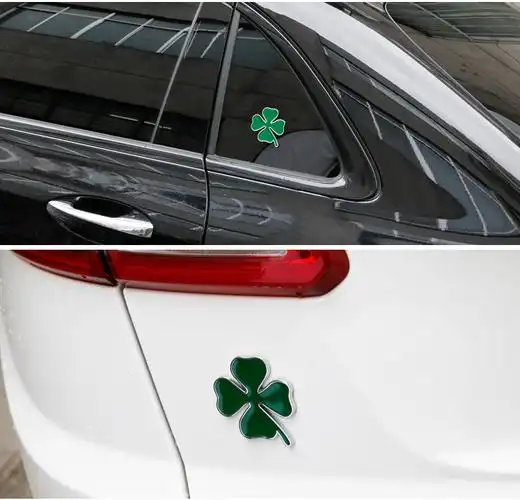 个性金属阿尔法罗密欧四叶草车标车贴侧标徽标幸运守护车身贴尾标