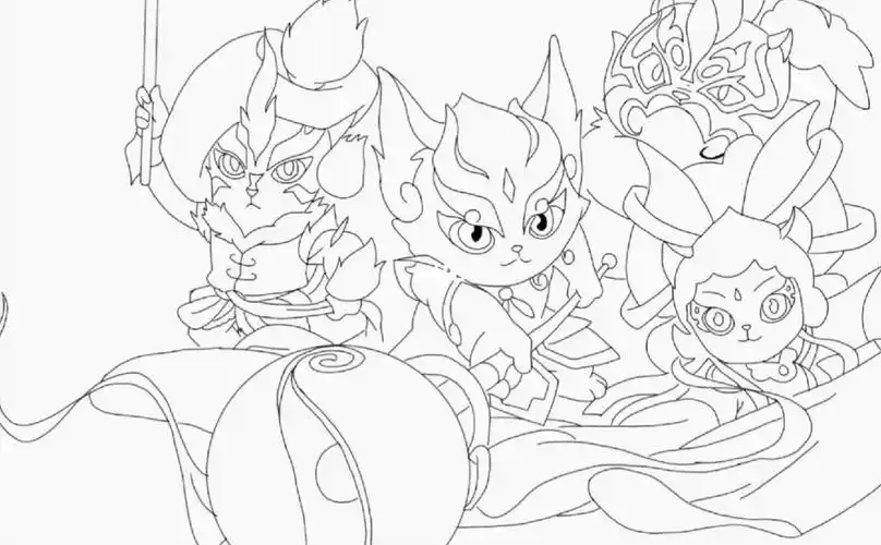 画的不好,不喜勿喷,谢谢#京剧猫  #绘画