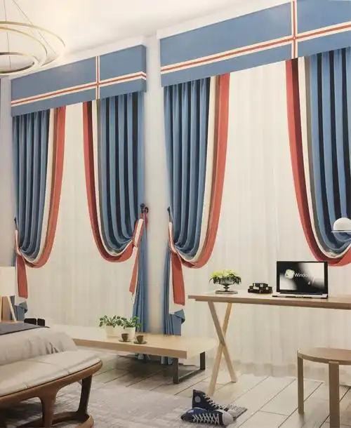 效果图,蓝色配橙色,跳跃的中性色橙色