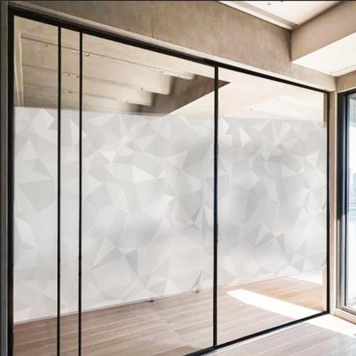 磨砂窗户玻璃贴纸办公室玻璃门贴膜透光不透明几何定制背胶磨砂