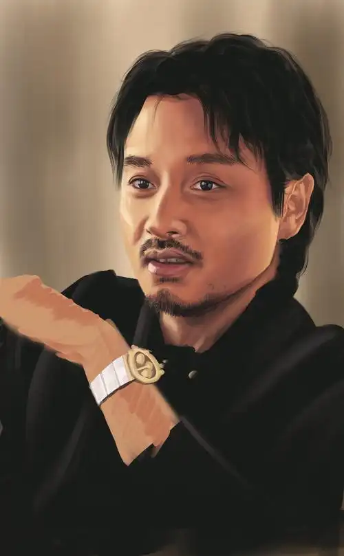 板绘人像过程(张国荣)