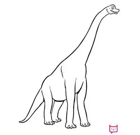 画梁龙超科下代表恐龙梁龙雷龙超龙等简笔画可爱的梁龙简笔画图片恐龙