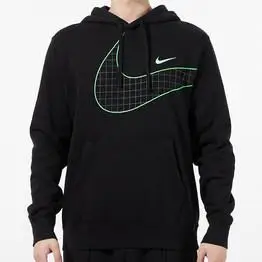 【新品】nike耐克男装加绒时尚断勾电竞元素印花连帽卫衣套头衫do6936