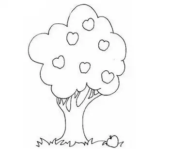 苹果树简笔画苹果树简笔画图片大全