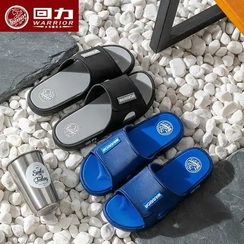 回力新款夏天凉拖鞋男简约居家用浴室防滑厚底一字拖外穿休闲凉鞋