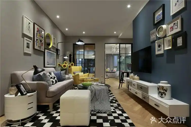 90平米三室户混搭风格图片