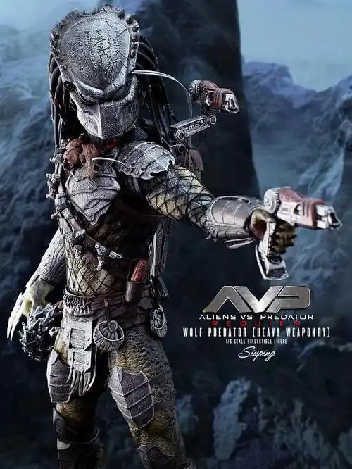 异形大战铁血战士2独狼重武装版16比例珍藏人偶官方实物图hottoys