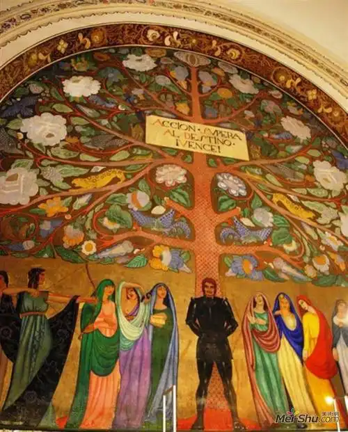 roberto montenegro罗伯托黑山内沃油画26342《生命之树》罗伯托黑山