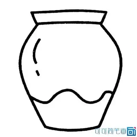 陶瓷罐子上的绘画简笔画