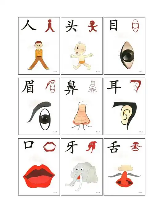 趣味识字卡-幼儿识字-启蒙教育-幼儿园-小学-教具01-直接打印-共16页