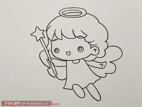 带翅膀小天使怎么画带翅膀小天使简笔画简单彩色
