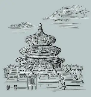 北京天坛,中国地标.