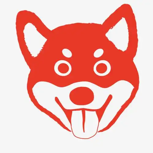 卡通手绘卡通手绘红色的狗头像