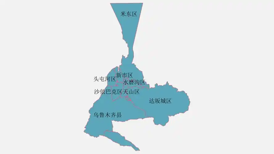 乌鲁木齐地图高清全图矢量可编辑全市各县区行政区划地图