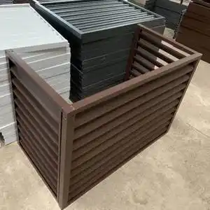 铝合金空调外机罩工厂定做室外防雨百叶窗通风口中央空调格栅护栏