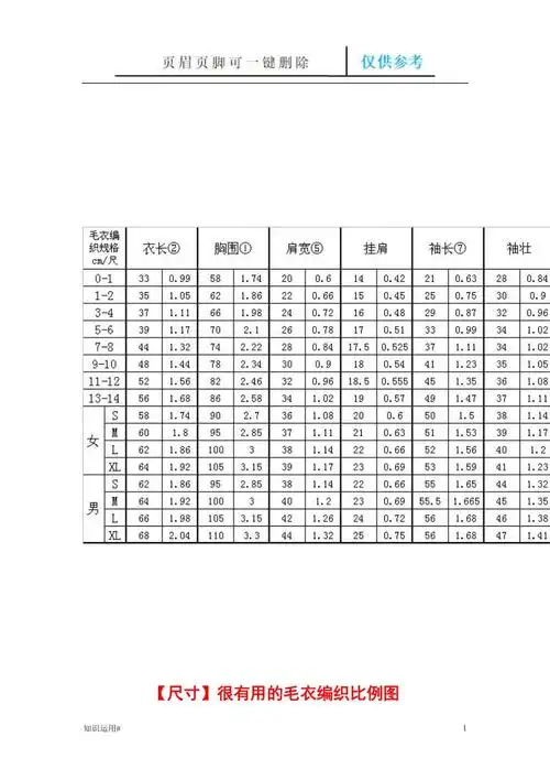 儿童毛衣编织尺寸#严选优质
