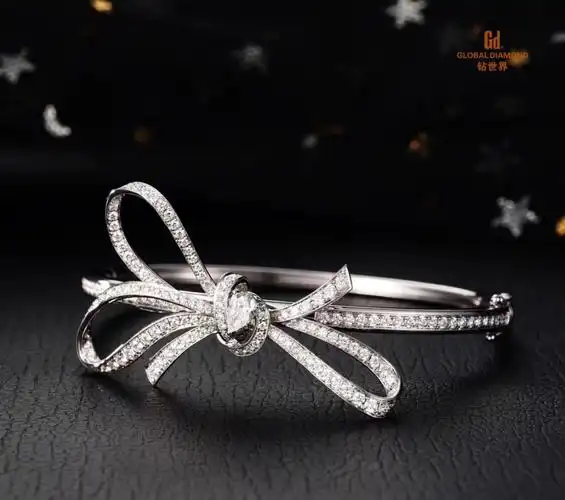 新品78蝴蝶结钻石手镯
