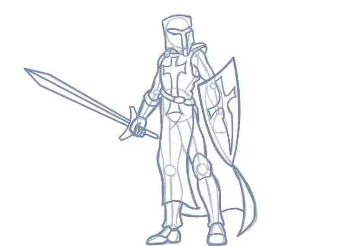 如何画一个骑士