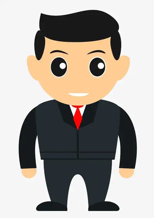 卡通穿着西装的男免抠图免抠素材免费下载_觅元素51yuansu.com