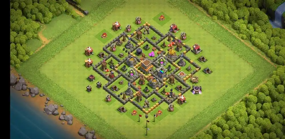 等级低了会被爆锤比如我,部落冲突阵型分享,8本对称阵型,八本,有一点