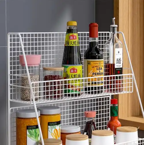 厨桌厨房置物架调料架子台面调味品油盐酱醋收纳桌面多层调味料调料品