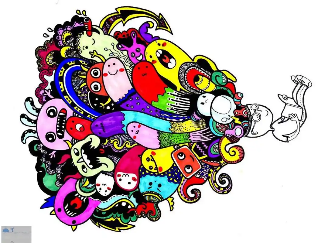 脑袋里的奇思妙想创意美术