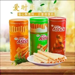 爱时乐巧克力夹心棒长条卷心酥芝士味蛋卷棒爆浆威化饼干零食点心