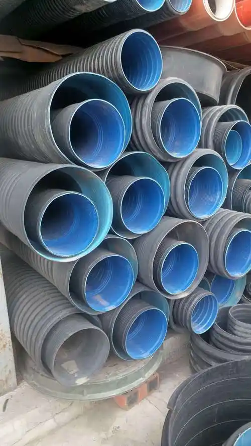 hdpe双壁波纹管 大口径地埋式排雨管市政排污排水管 pe双壁波纹管