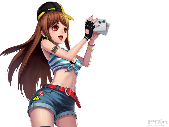 qq飞车透明人物素材小橘子