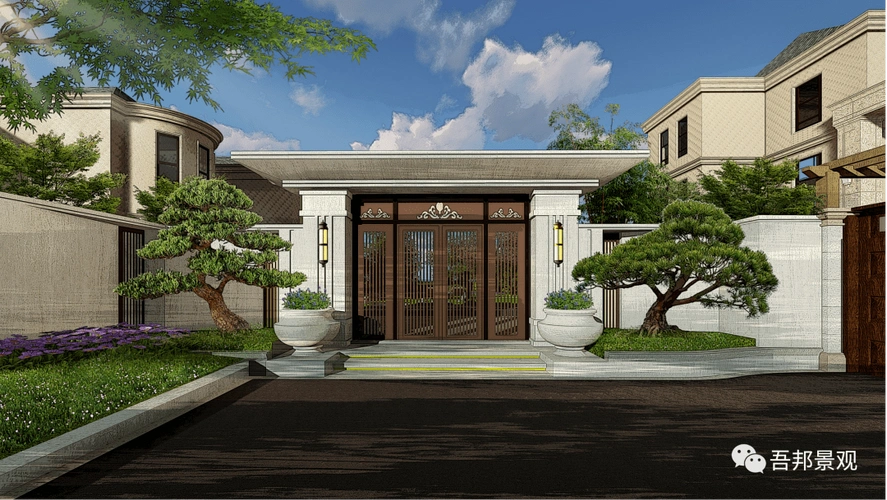 the axis-symmetrical entry design reflects order and solemnity