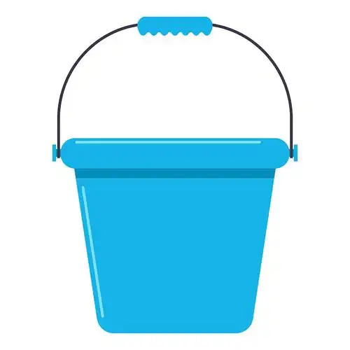 空塑料桶矢量卡通插图孤立在一个白色的背景.图片下载