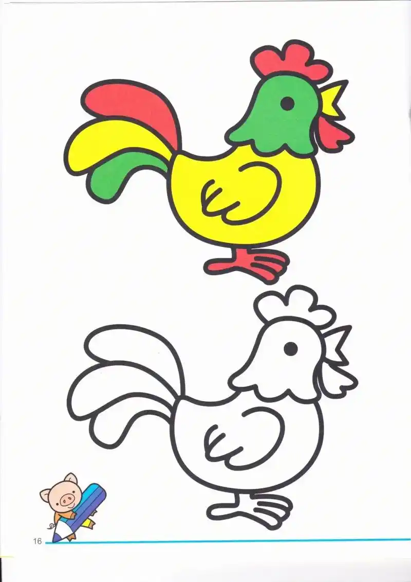 涂色画 #幼儿涂色画 #创意美术 #想画就画 #专 - 抖音