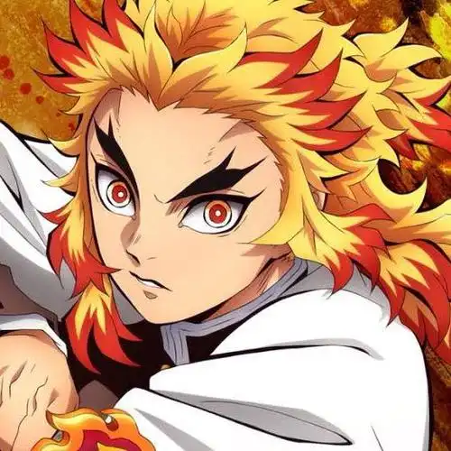 「第92期」动漫男头:鬼灭之刃 炼狱杏寿郎无水印男生头像