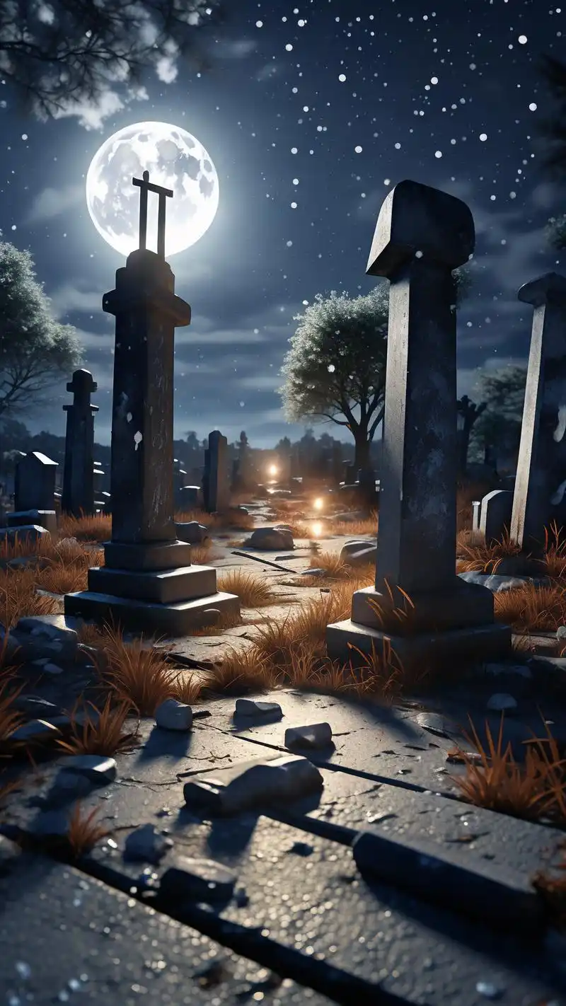 92惊悚墓地背景壁纸,你敢用吗?93