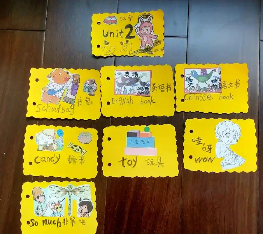 四年级英语制作十张单词卡片 - 抖音