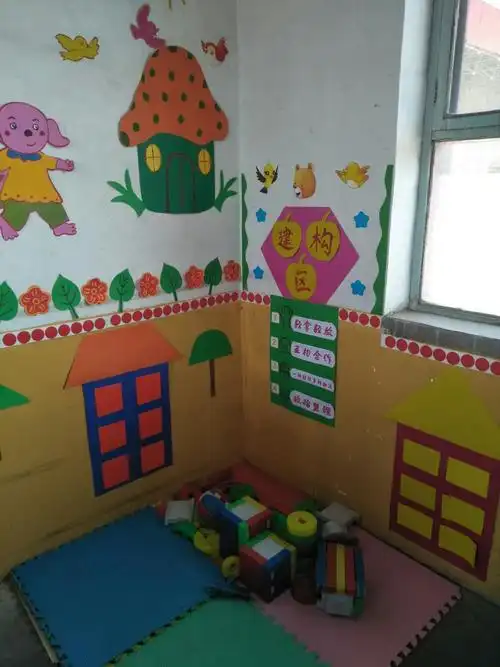 区域活动是孩子们非常喜欢的活动,这是小班的娃娃家和建构区,看看这些