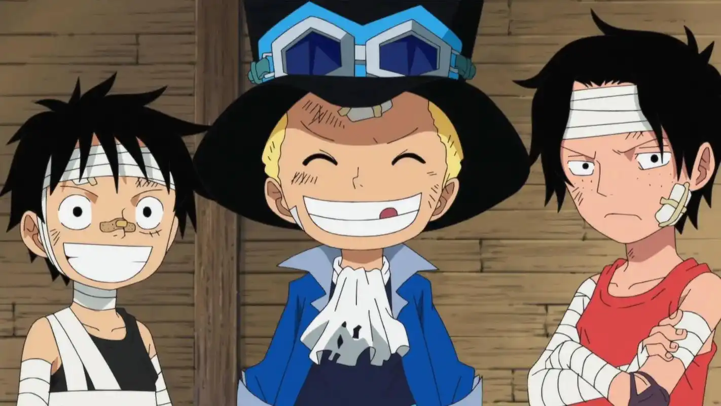 三个宝贝从小就可爱95 #海贼王 #路飞 #艾斯 #萨博  - 抖音