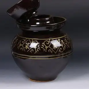 磁州窑泡菜坛子大号泡菜坛密封储物罐泡菜缸咸蛋酸菜腌菜坛陶瓷坛