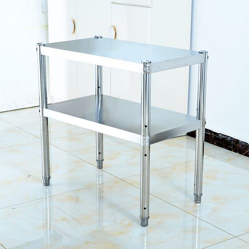 厨房用品置物架落地多层不锈钢2层微波炉烤箱架子两层收纳储物架