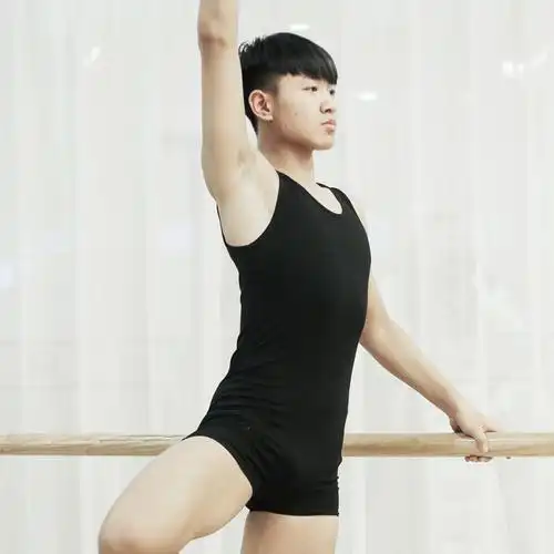 服男舞蹈体操形体男士男生男孩芭蕾舞练功连体芭蕾舞服